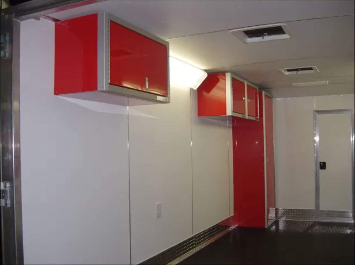 Modular Wall Cabinets Trailer Moduline Proii Series Trailer Aluminum Wall Cabinets Video
