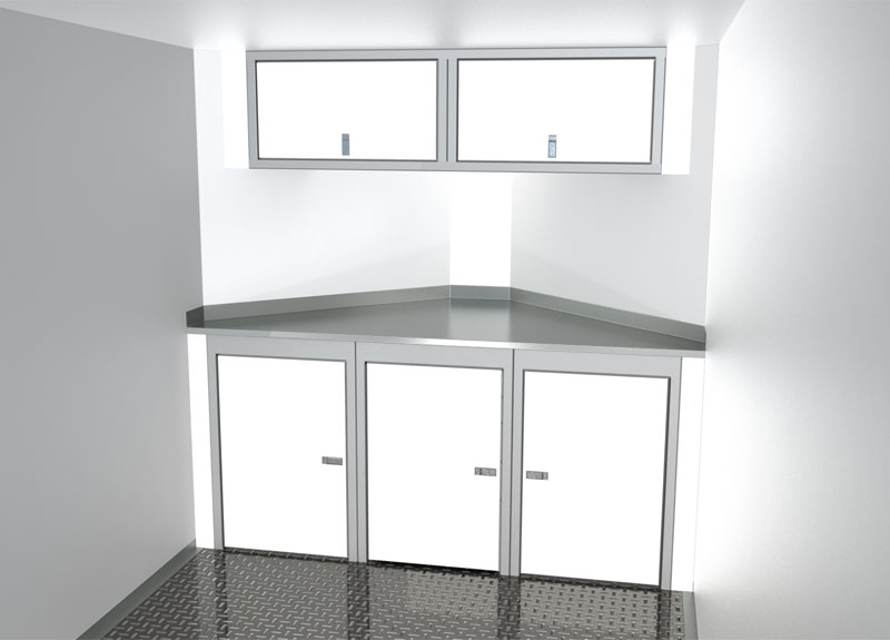 Sportsman II™ V-Nose Trailer Cabinet Combination For 6’ To 7’ Wide Interior, Up To 44' Deep V #SPTC007-120 $1930.00 Ea.