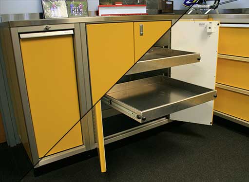 Aluminum Base Cabinet Features