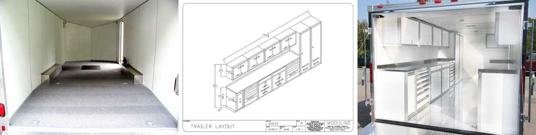 Moduline consultative trailer cabinet design